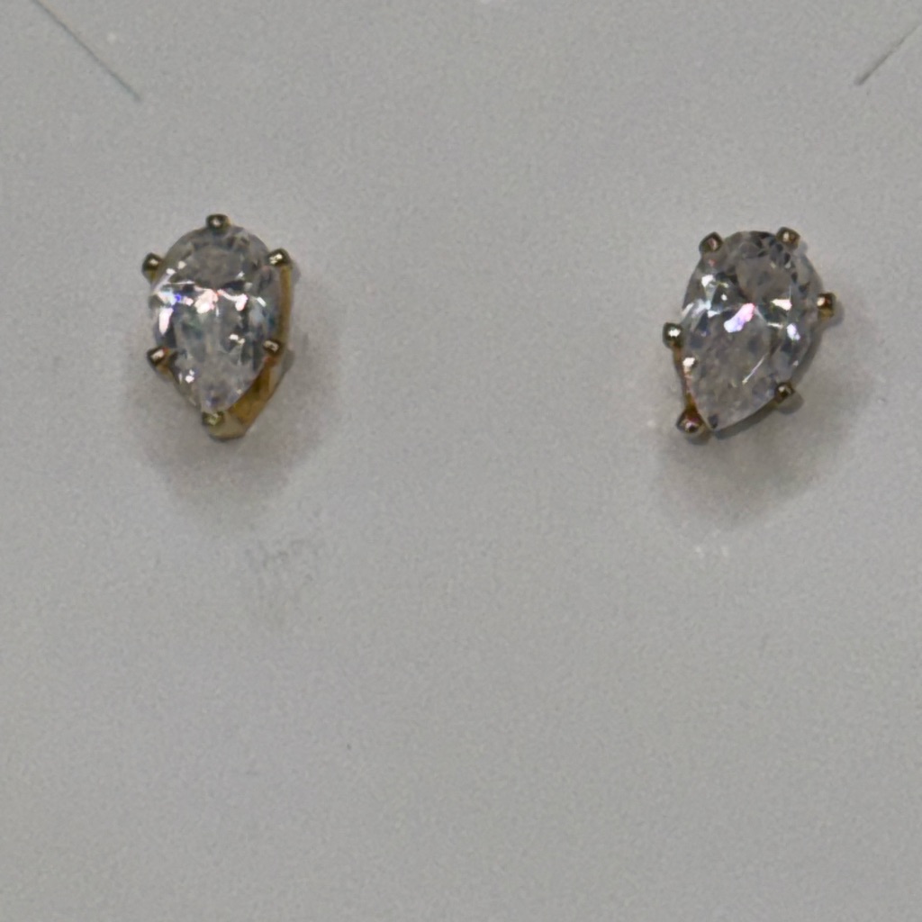 Elegant Gold And Silver Pear Shaped Earrings 48$